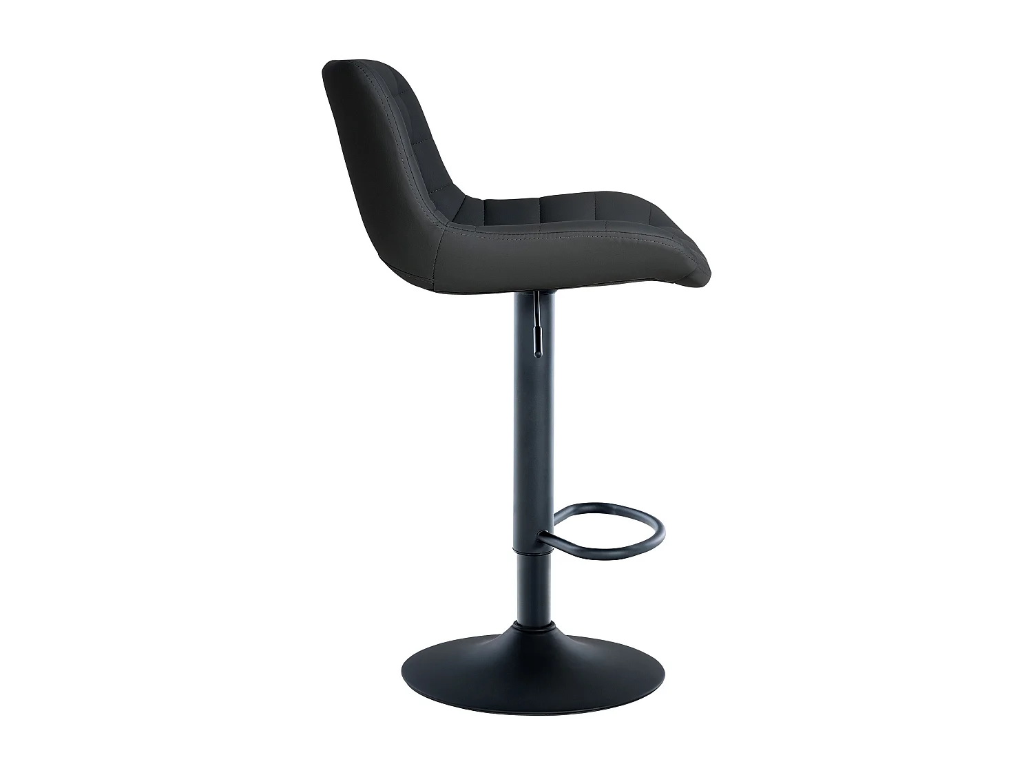 Tabouret de bar - Similicuir - Noir - Tover