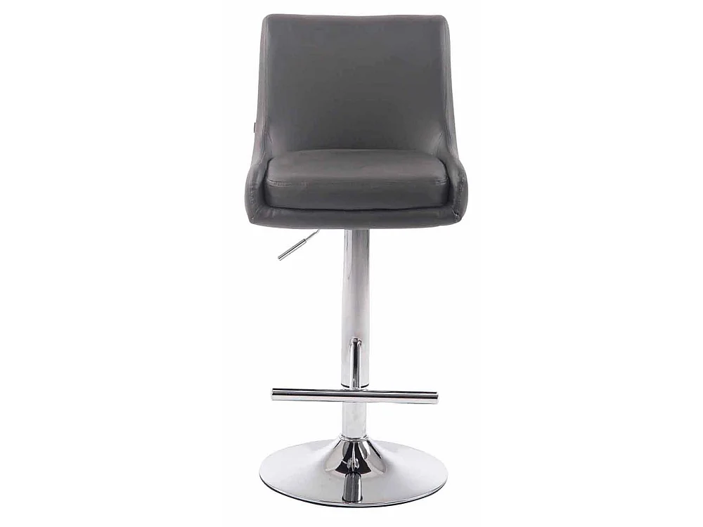 2er Set Barhocker - Kunstleder & Metall - grau - Club