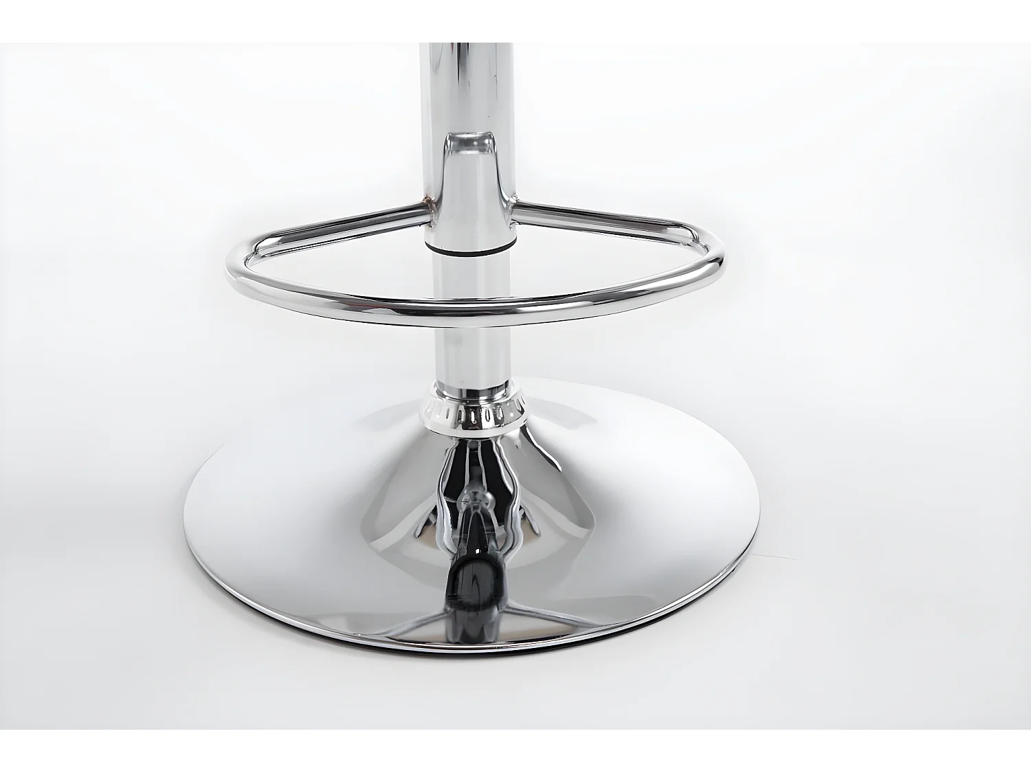 Lot de 2 Tabourets de bar - Tissu & Métal chromé - Gris clair - Köln