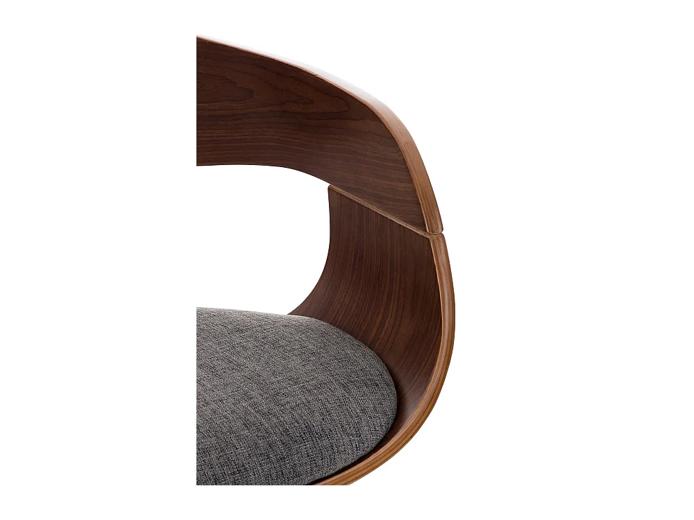 Lot de 2  Tabouret de bar - Tissu - Noyer / Gris clair - Kingston