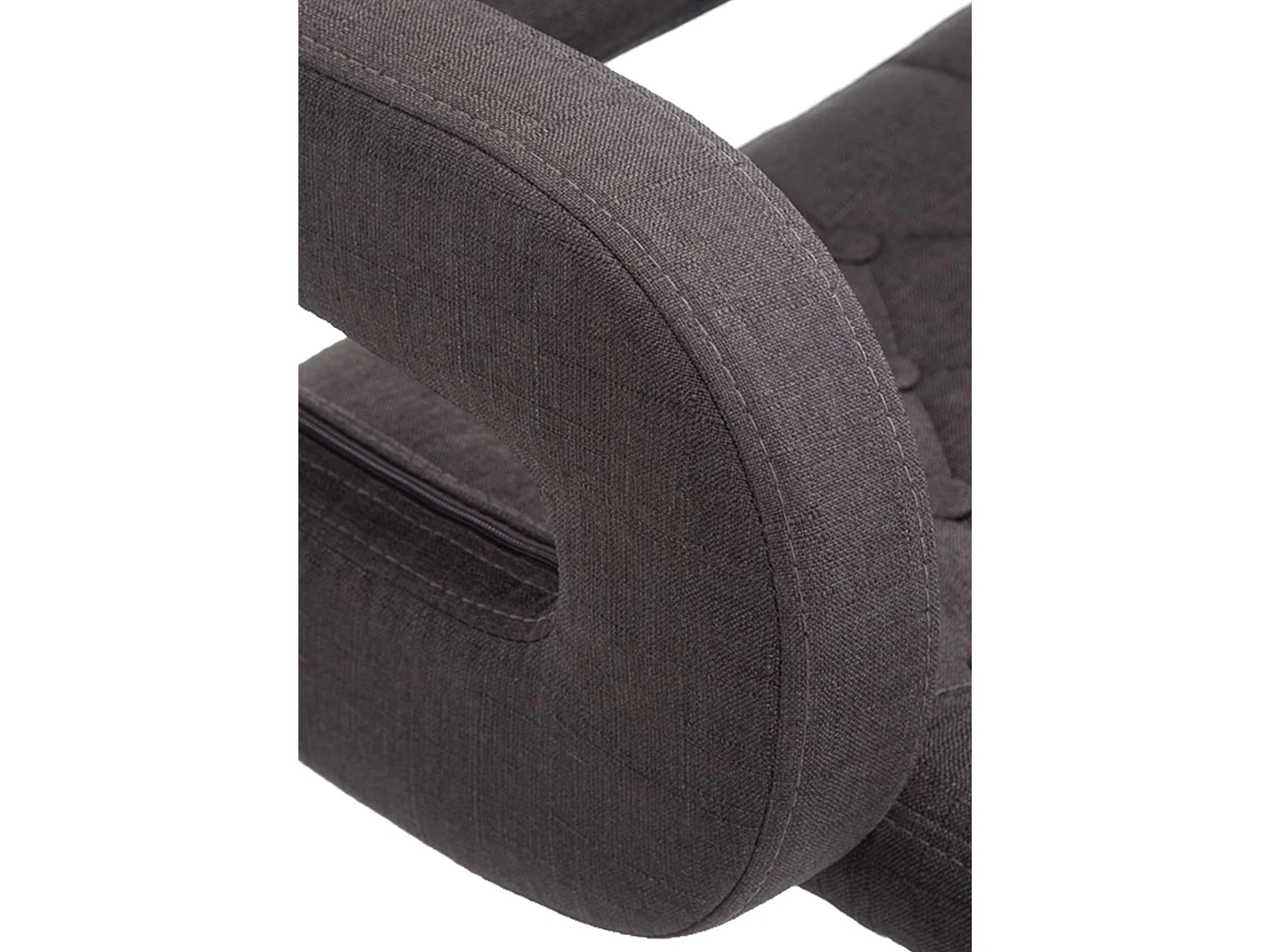 Lot de 2  Tabouret de bar - Tissu & Métal chromé - Gris foncé - Dublin