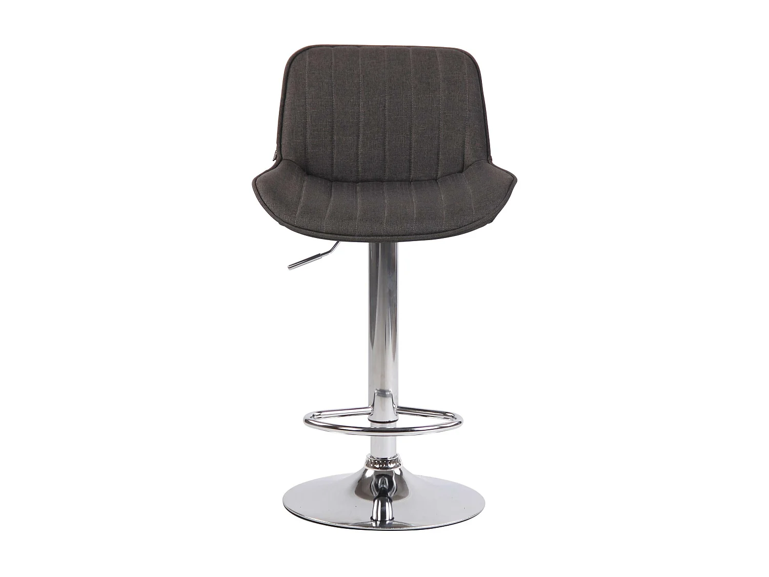 Lot de 2 Tabourets de bar - Tissu & Métal - Gris foncé - Lentini