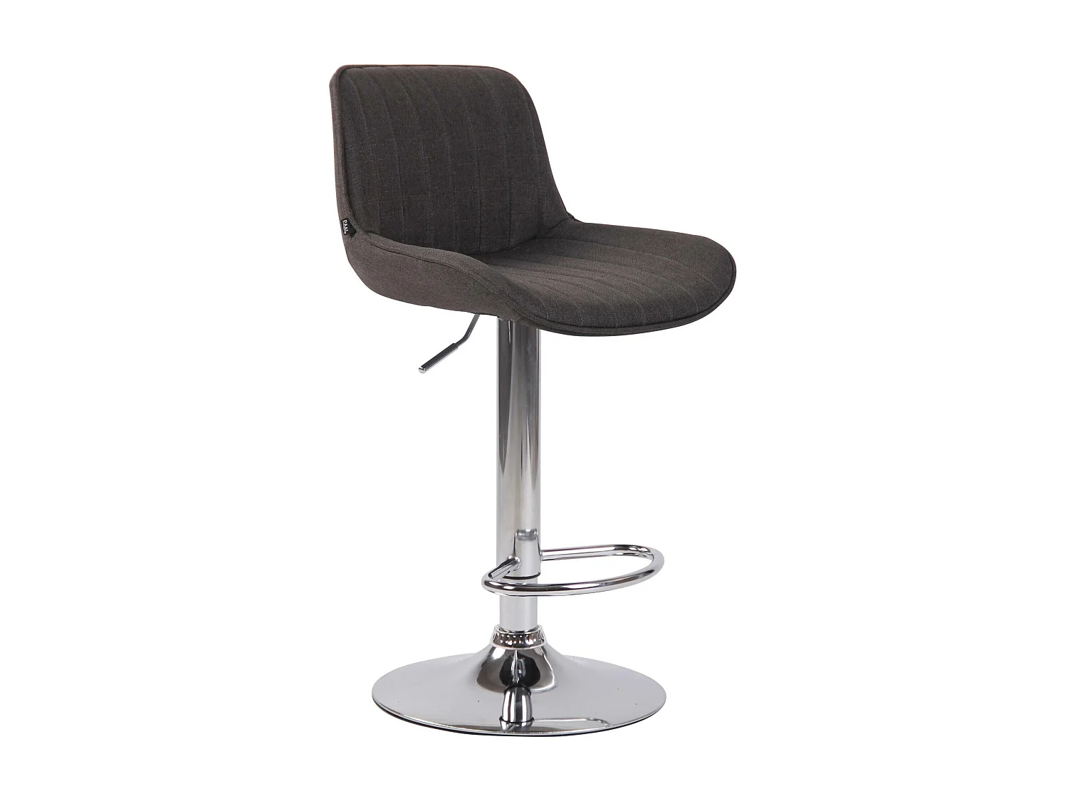 Lot de 2 Tabourets de bar - Tissu & Métal - Gris foncé - Lentini