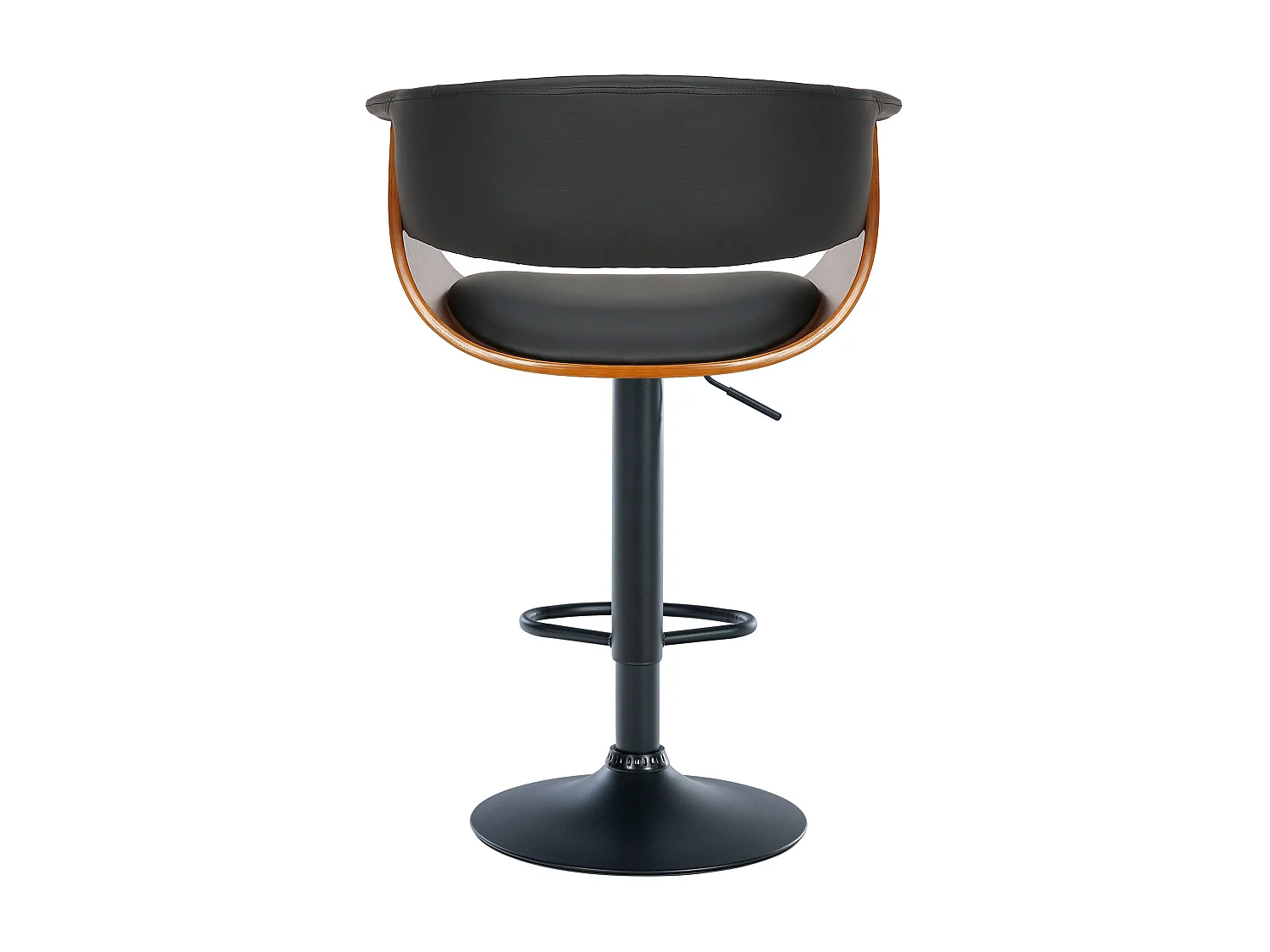 Lot de 2  Tabouret de bar - Similicuir - Noyer / Noir - Vestal