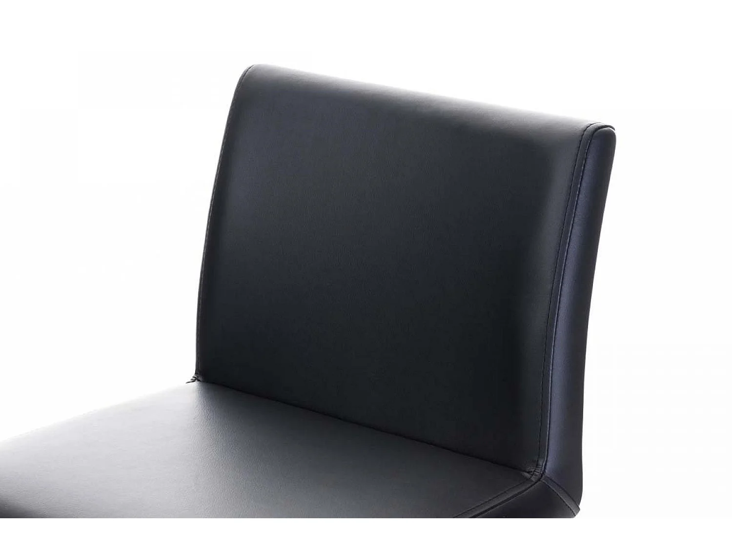 Lot de 2  Tabouret de bar - Similicuir & Noir - Noir - Panama