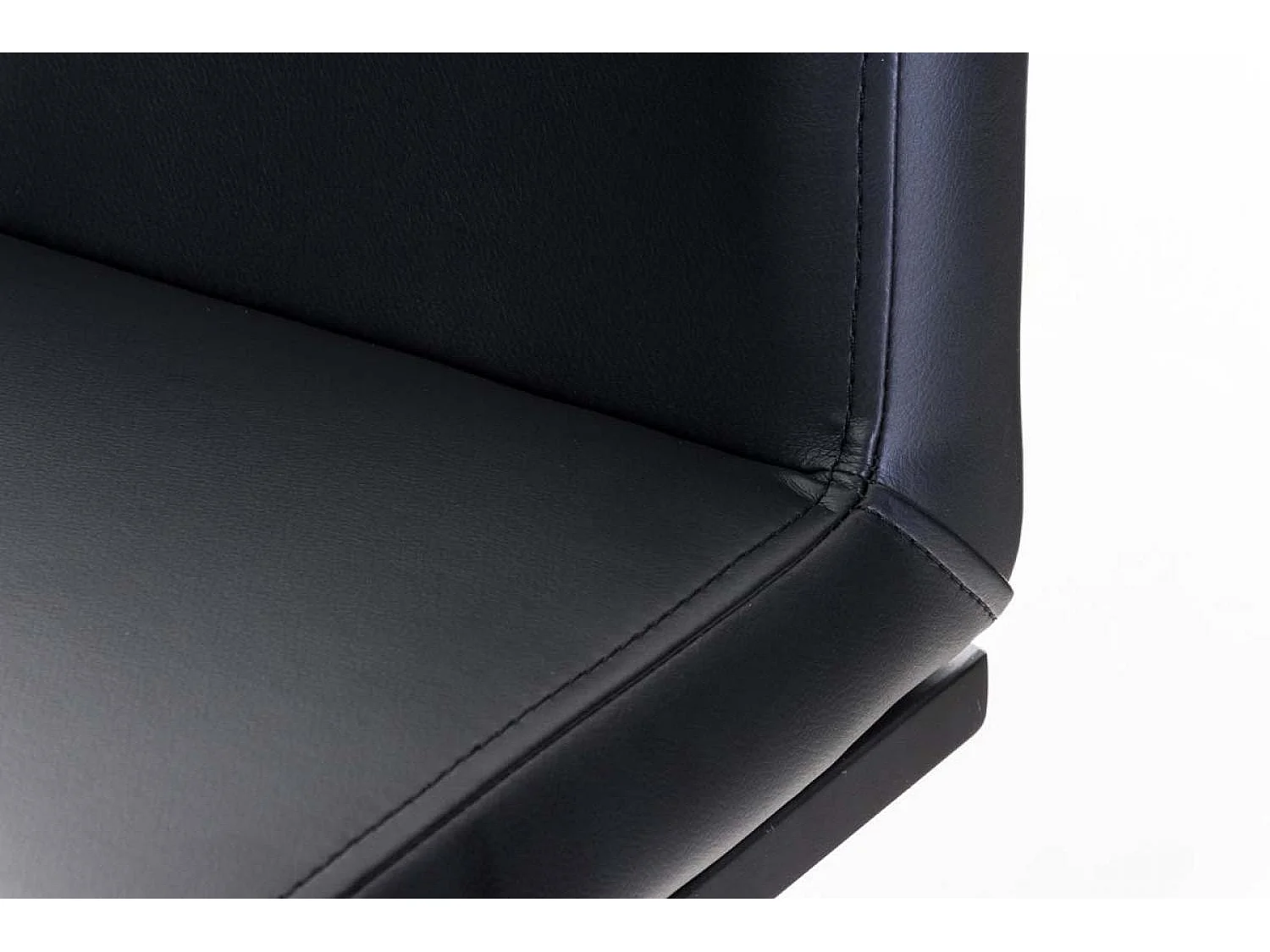 Lot de 2  Tabouret de bar - Similicuir & Noir - Noir - Panama