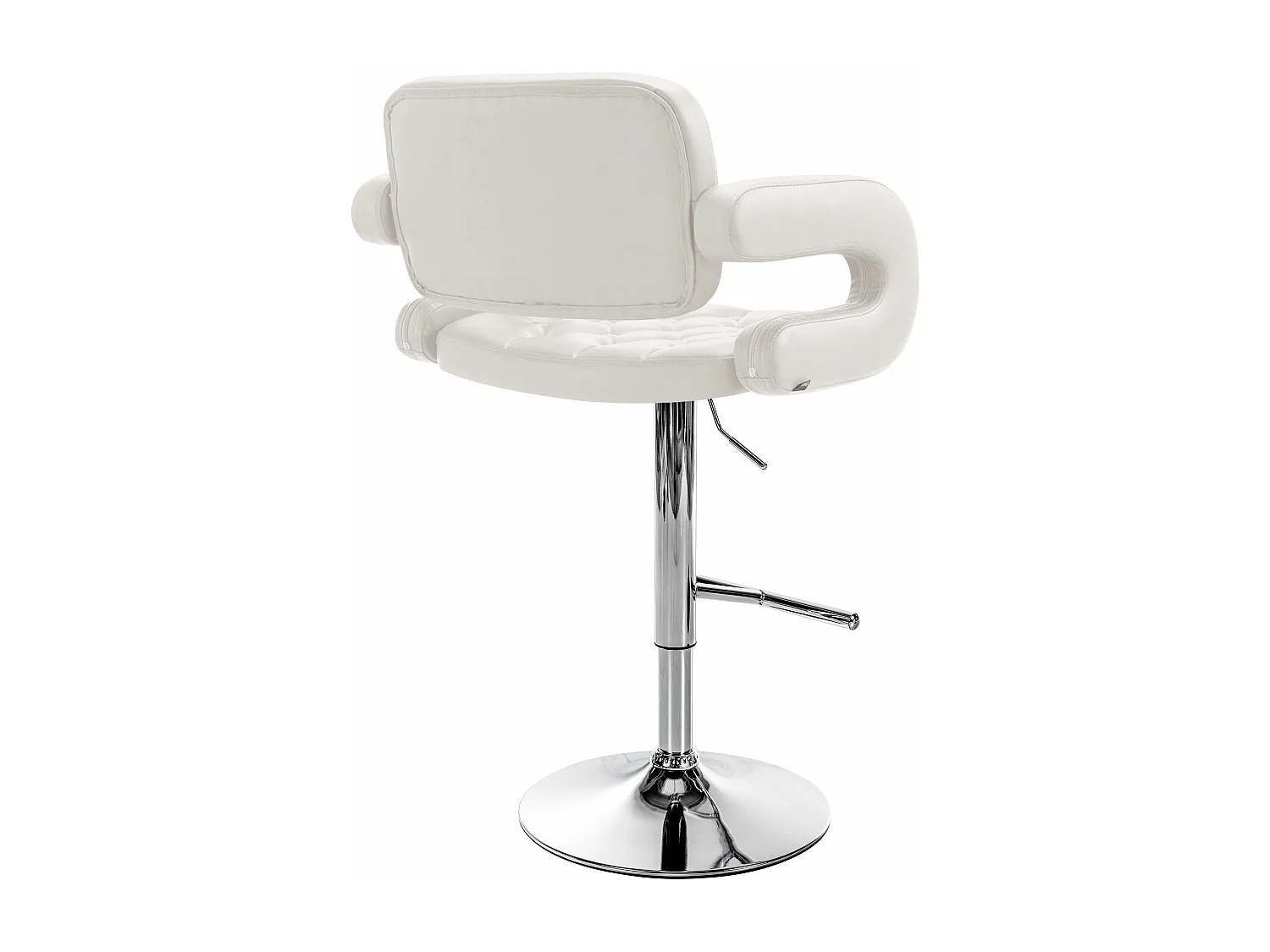 Tabouret de bar - Similicuir & Métal - Blanc - Dublin