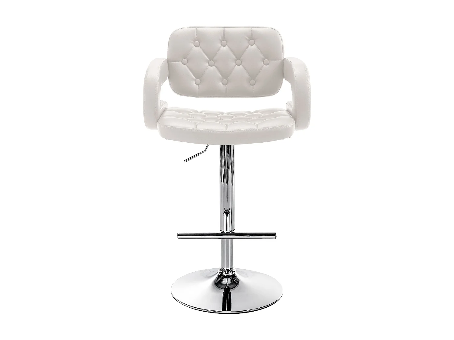 Tabouret de bar - Similicuir & Métal - Blanc - Dublin