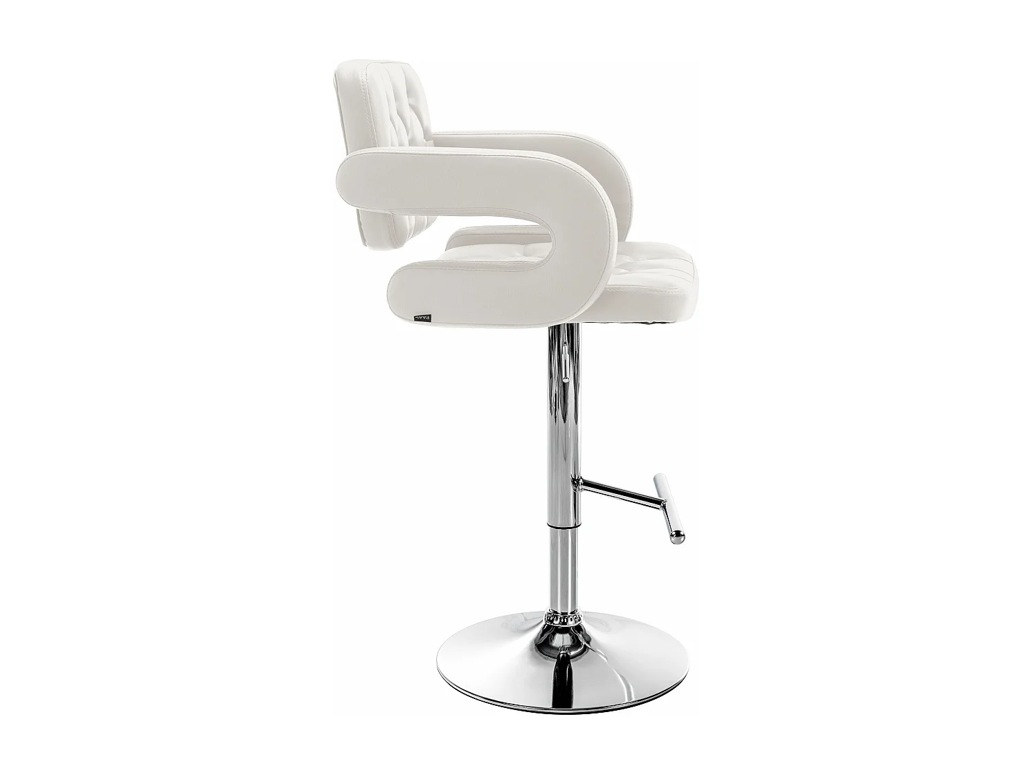 Tabouret de bar - Similicuir & Métal - Blanc - Dublin