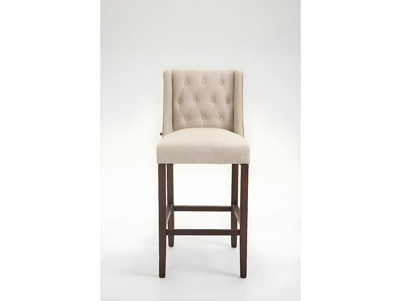 Barhocker - Stoff & Holz - creme - Cassandra