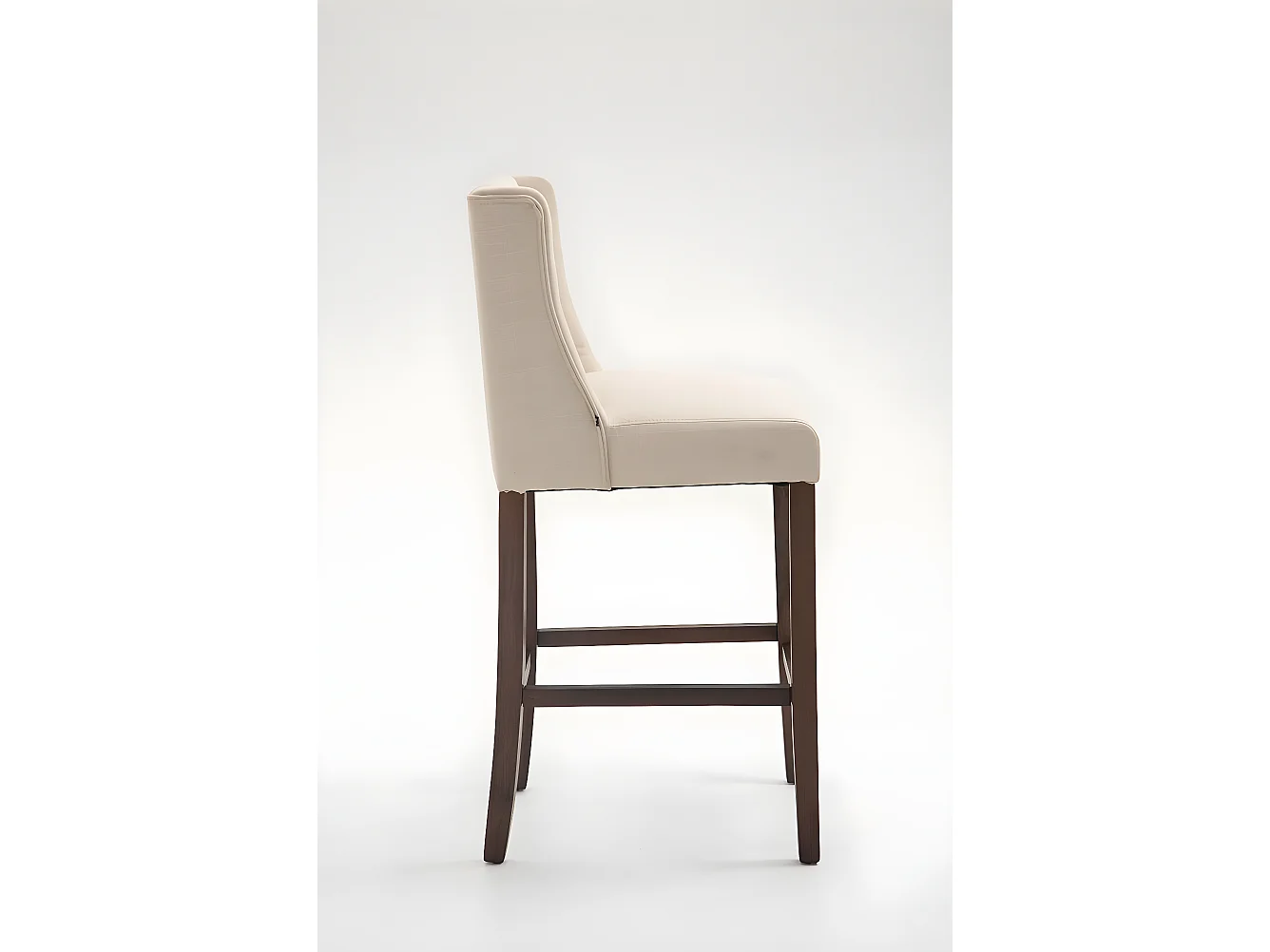Barhocker - Stoff & Holz - creme - Cassandra