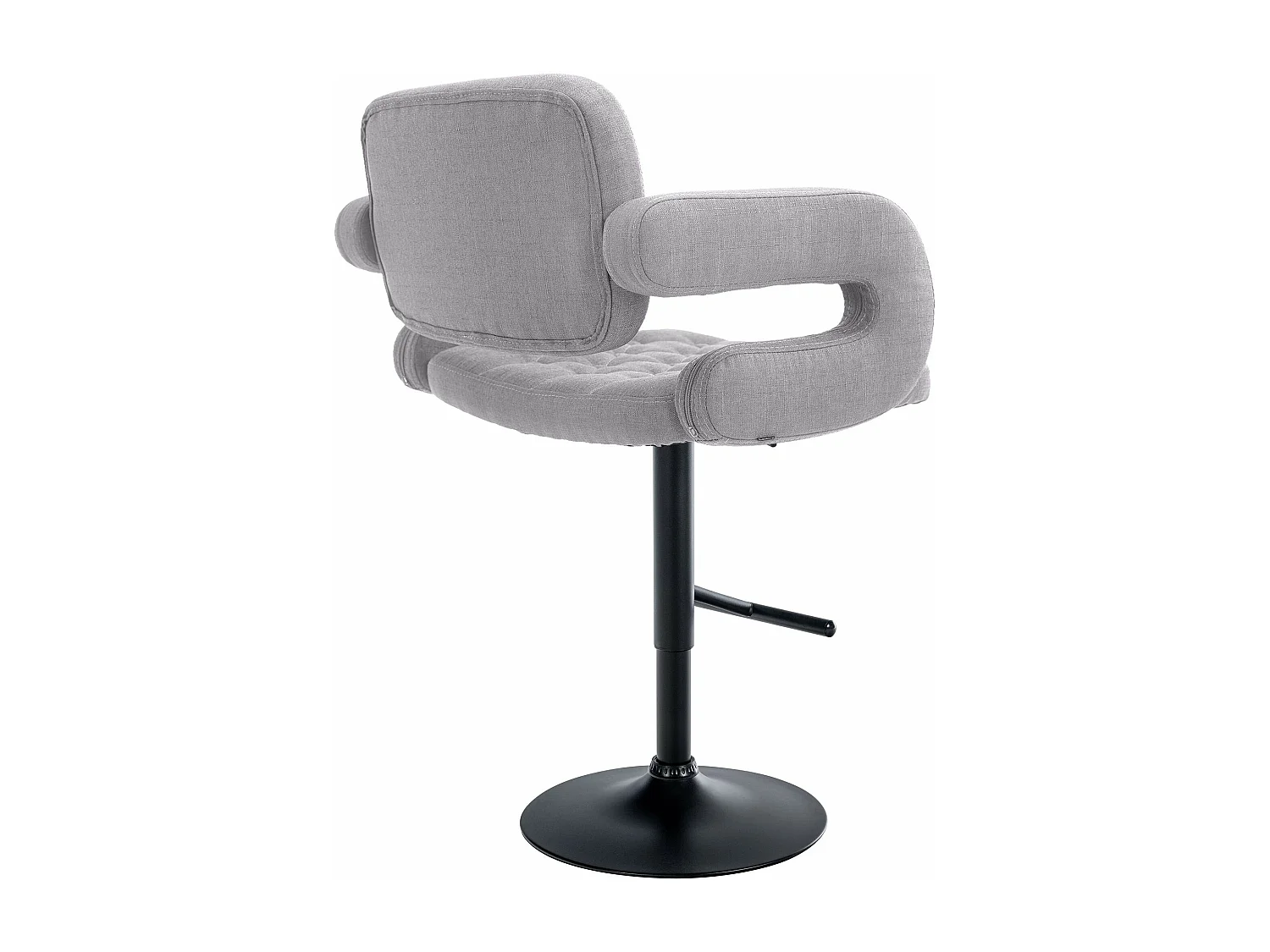 Tabouret de bar - Tissu & Métal - Gris - Dublin