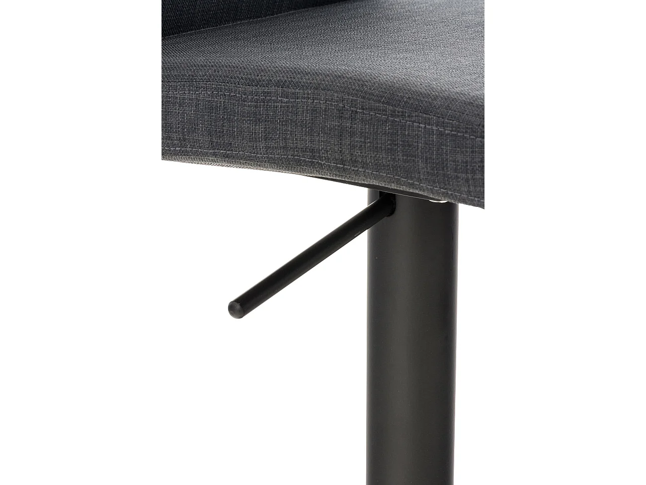 Lot de 2  Tabouret de bar - Tissu & Noir - Gris foncé - Cadiz