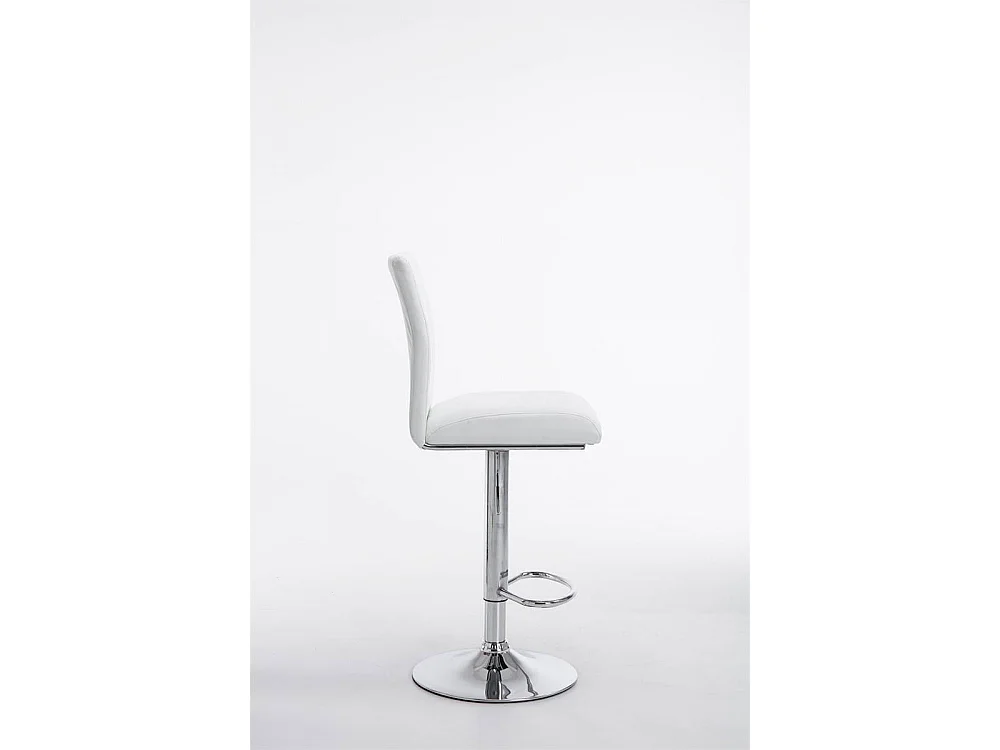 Lot de 2  Tabouret de bar - Similicuir & Noir - Blanc - Köln