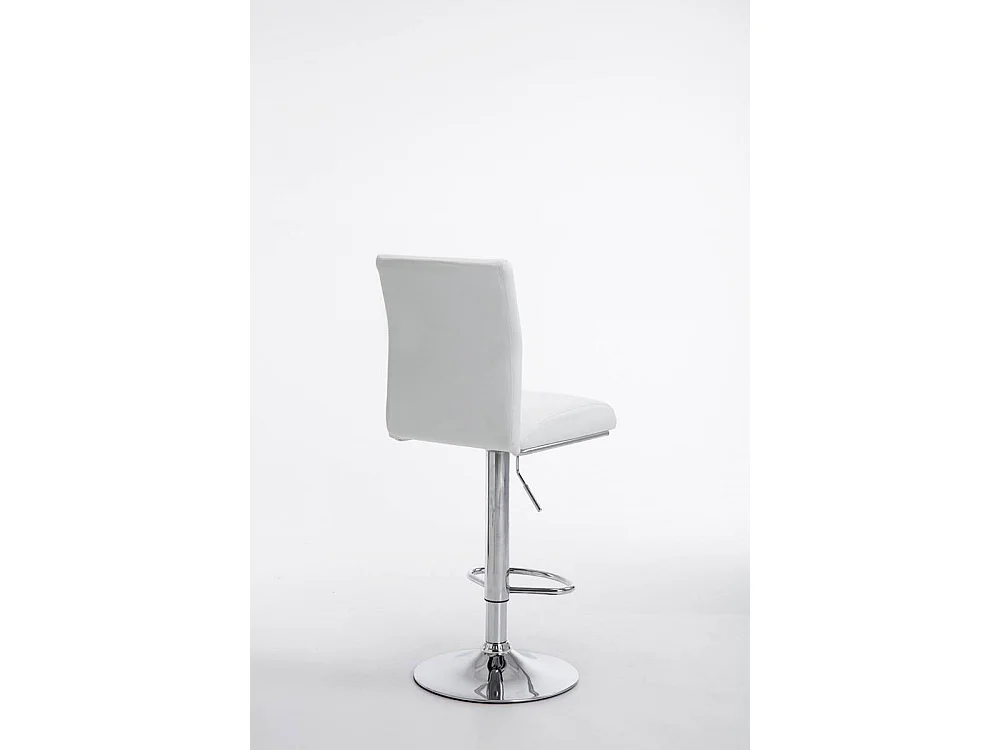 Lot de 2  Tabouret de bar - Similicuir & Noir - Blanc - Köln