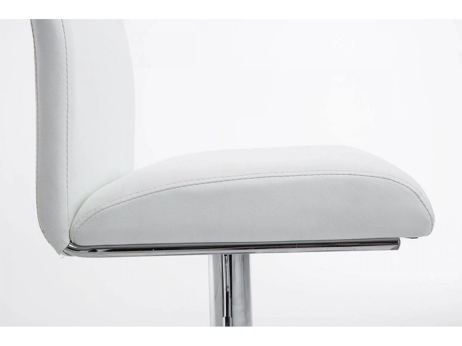 Lot de 2  Tabouret de bar - Similicuir & Noir - Blanc - Köln