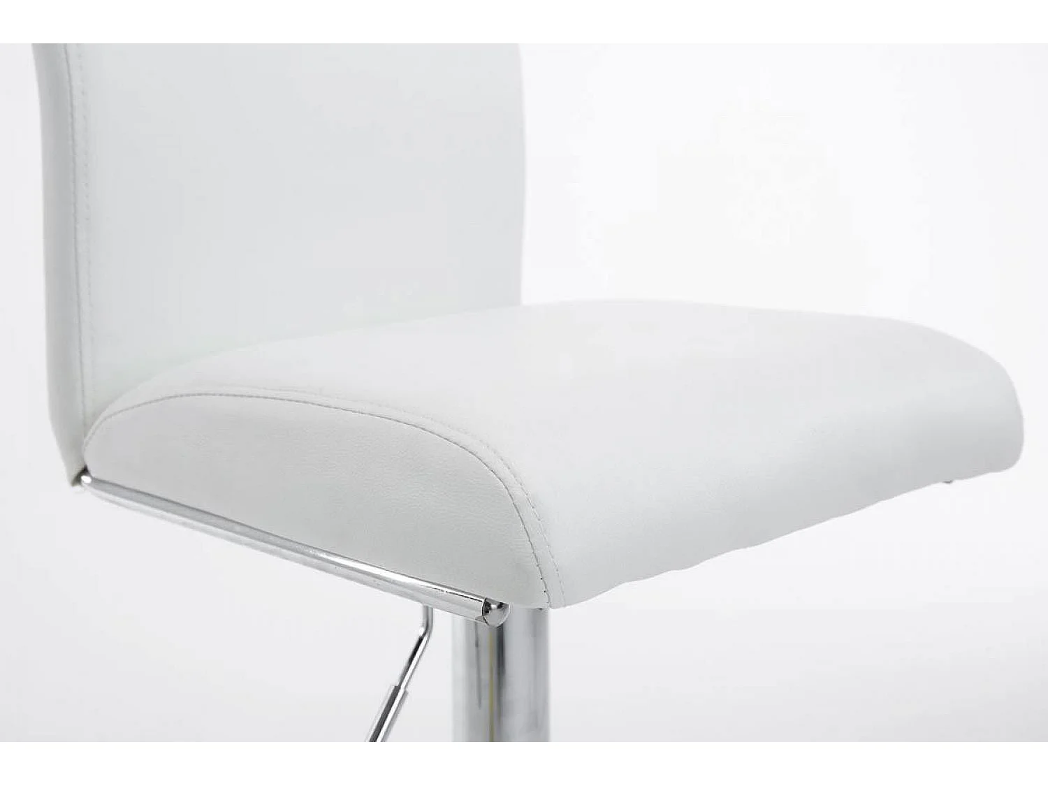 Lot de 2  Tabouret de bar - Similicuir & Noir - Blanc - Köln