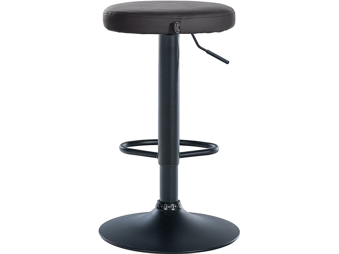 Lot de 2 Tabourets de bar - Similicuir & Métal - Noir - Ponte