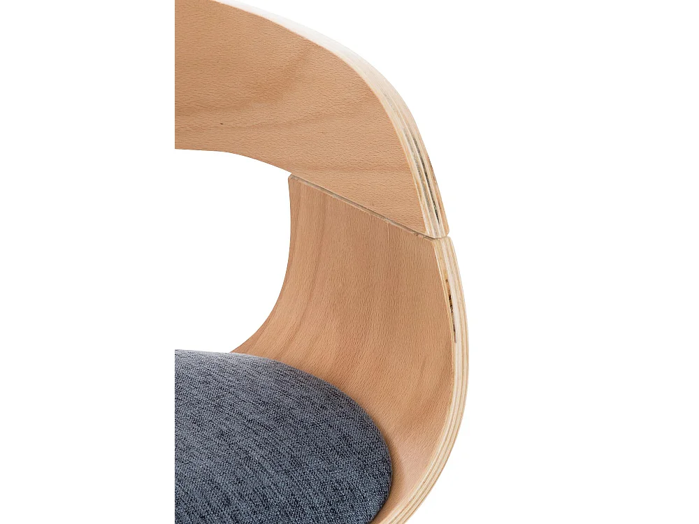 Lot de 2  Tabouret de bar - Tissu - Nature / Bleu - Kingston