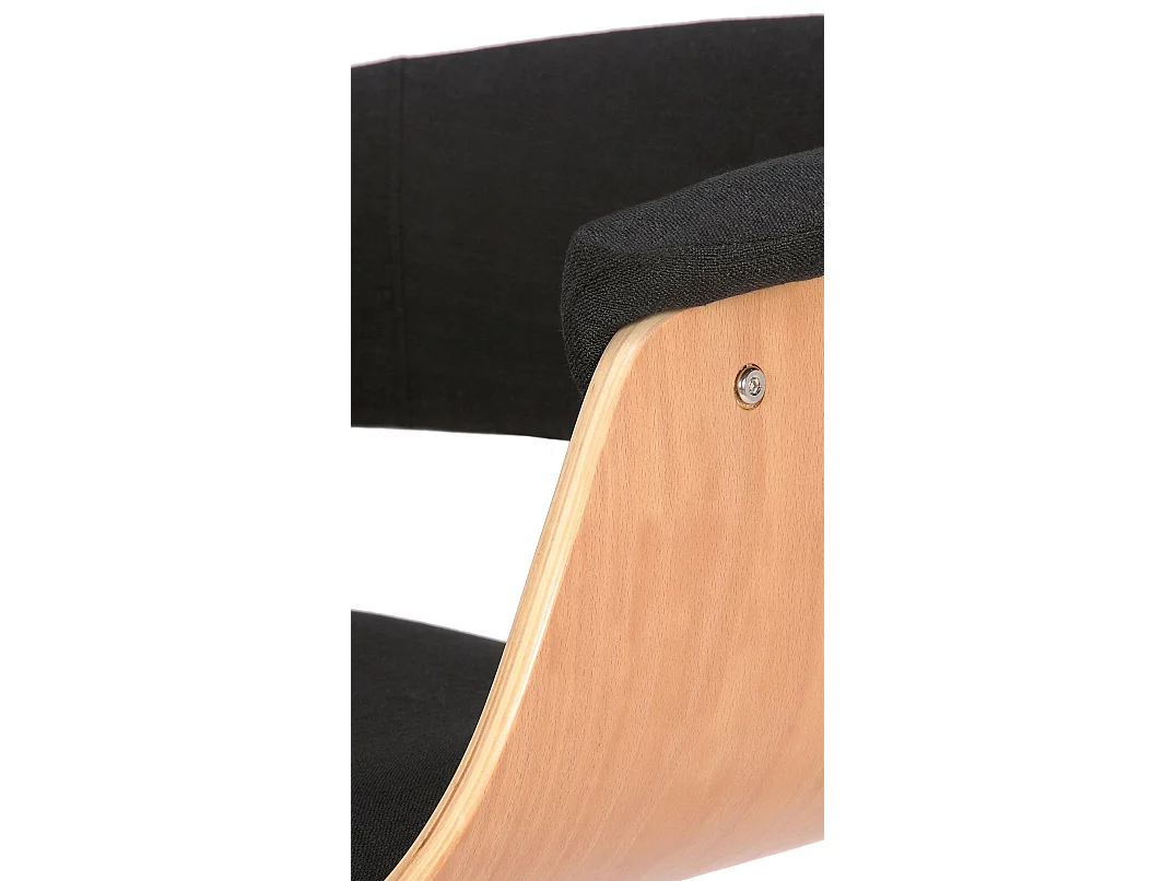 Tabouret de bar - Tissu - Nature / Noir - Vestal