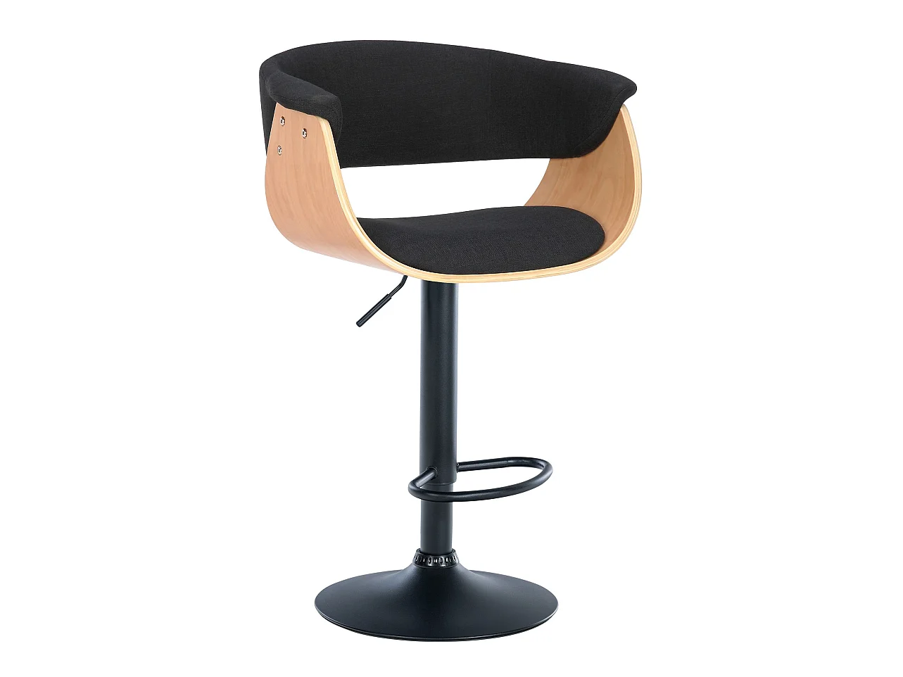 Tabouret de bar - Tissu - Nature / Noir - Vestal