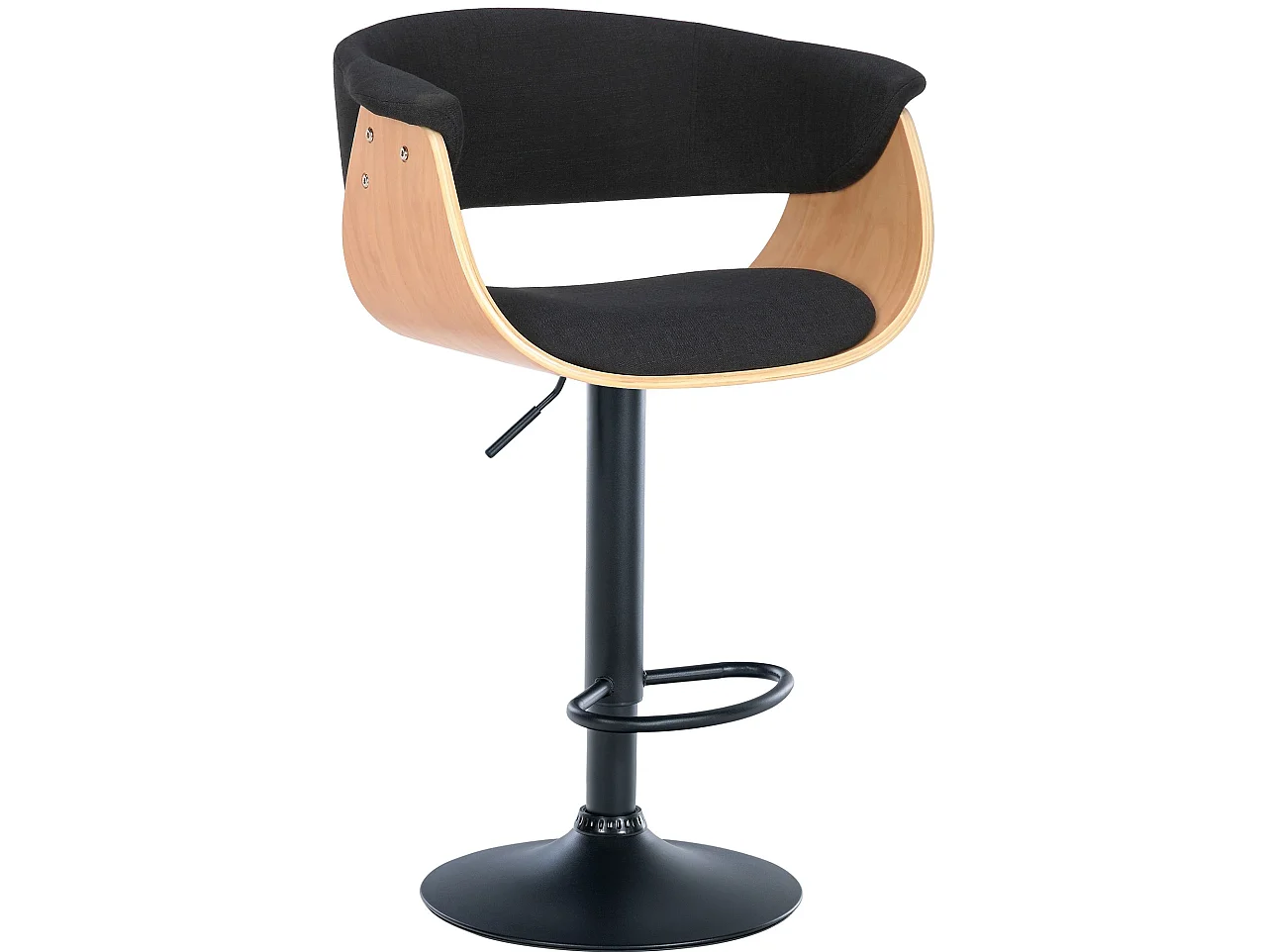 Tabouret de bar - Tissu - Nature / Noir - Vestal
