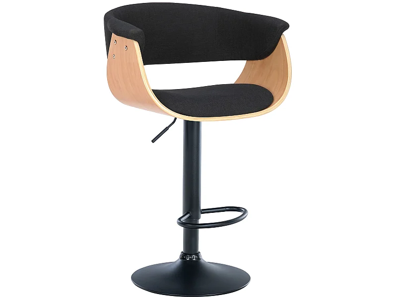 Tabouret de bar - Tissu - Nature / Noir - Vestal