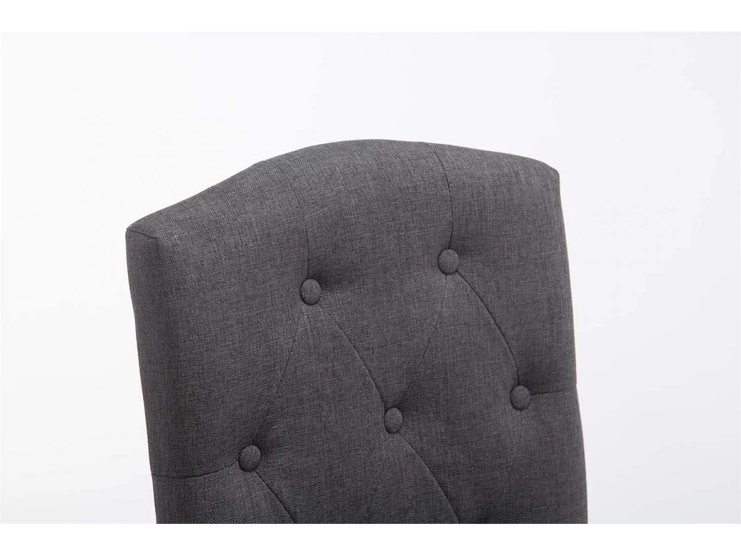 Tabouret de bar - Tissu & Bois - Gris foncé - Louise