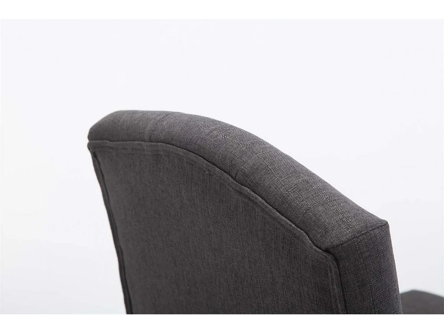 Tabouret de bar - Tissu & Bois - Gris foncé - Louise