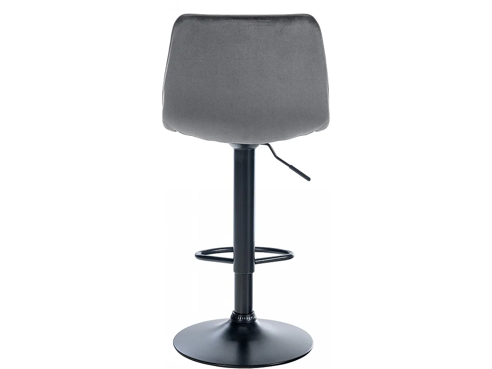 Barhocker - Samt & Metall - dunkelgrau - Lex