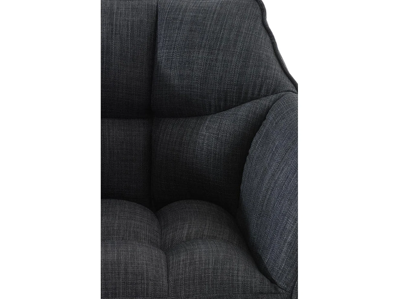 Lot de 2  Tabouret de bar - Tissu & Noir - Gris foncé - Damaso