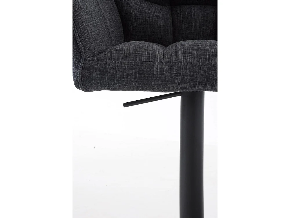 2er Set Barhocker - Stoff & schwarz - dunkelgrau - Damaso