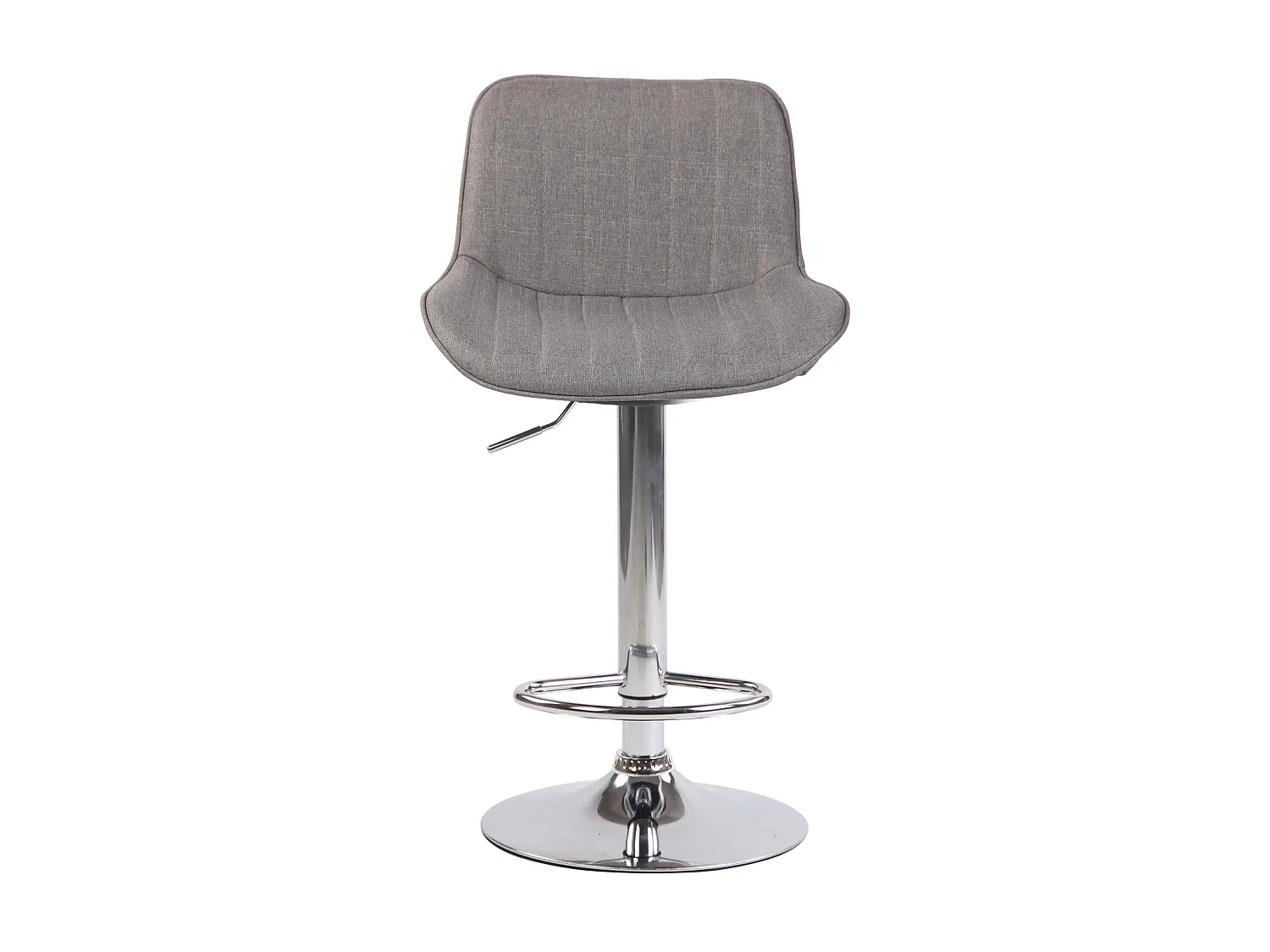 Lot de 2 Tabourets de bar - Tissu & Métal - Gris - Lentini