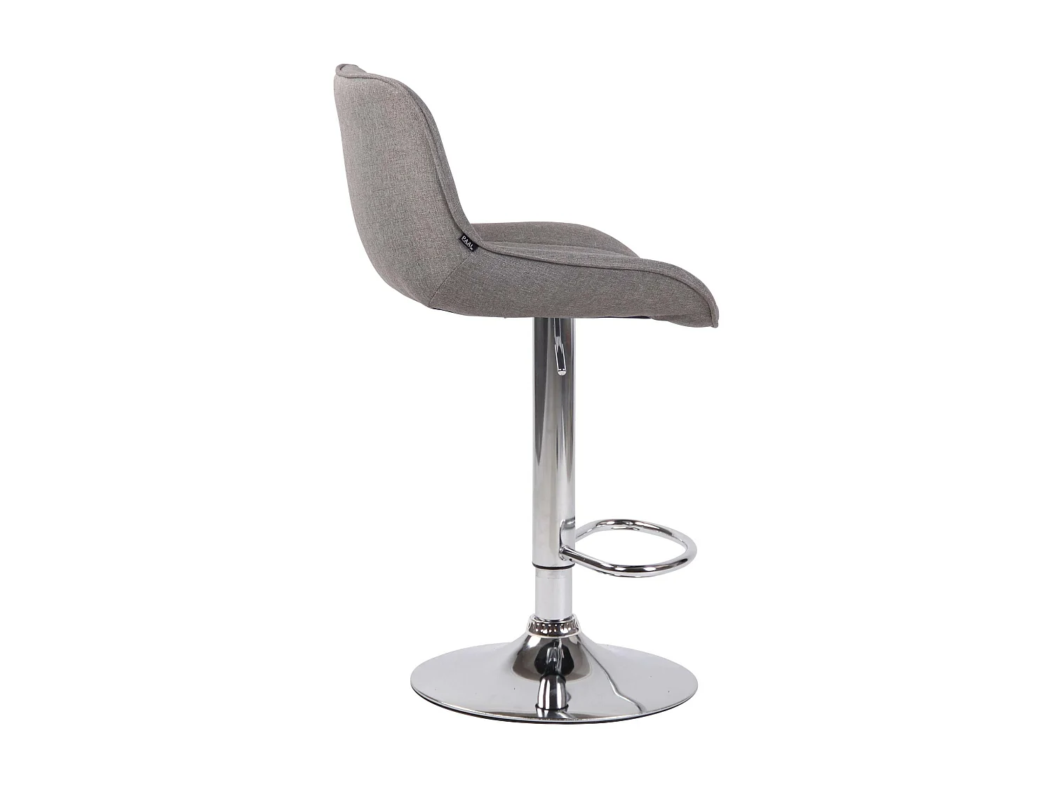 Lot de 2 Tabourets de bar - Tissu & Métal - Gris - Lentini