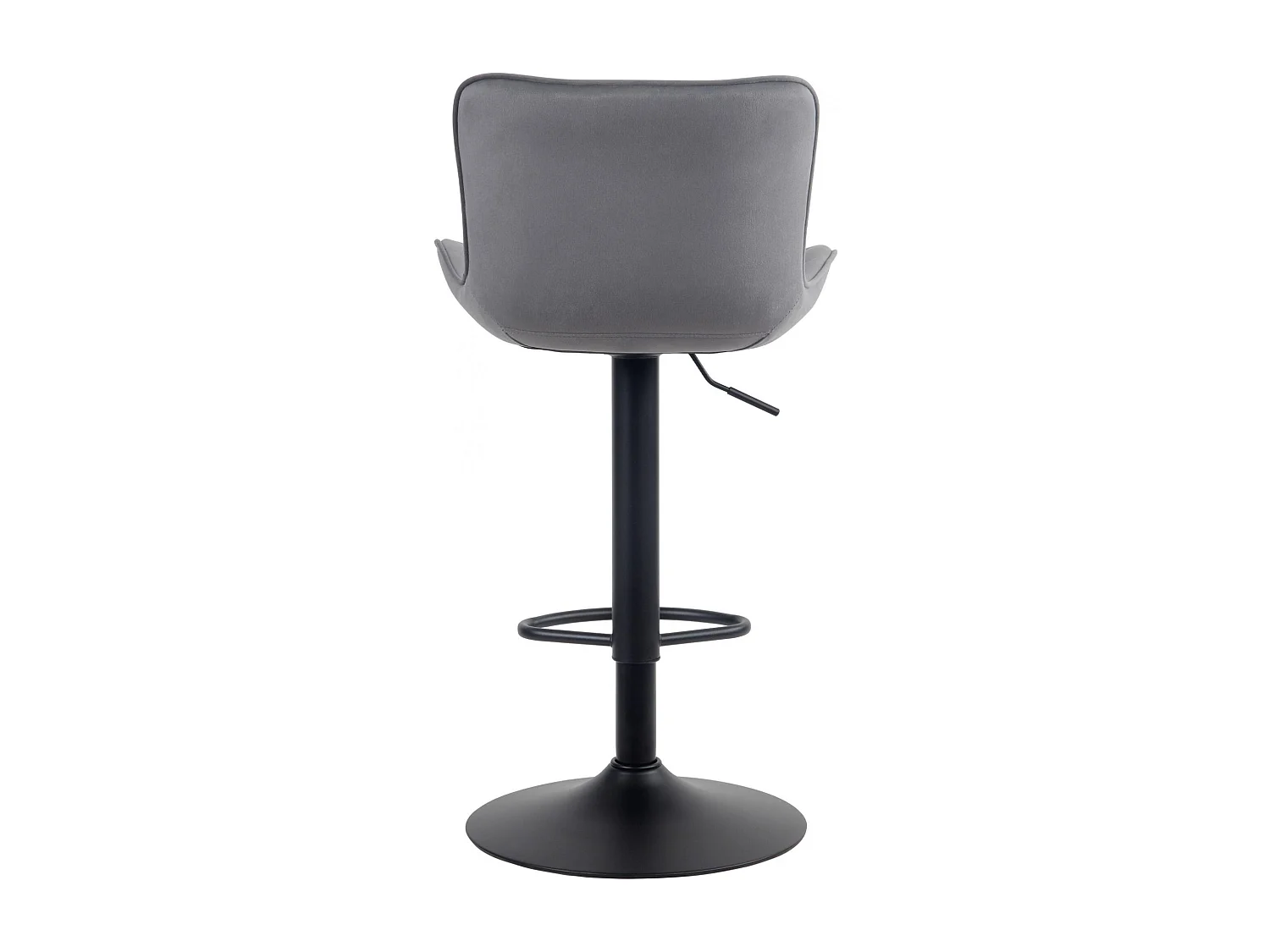 Lot de 2  Tabouret de bar - Velours - Gris foncé - Linus
