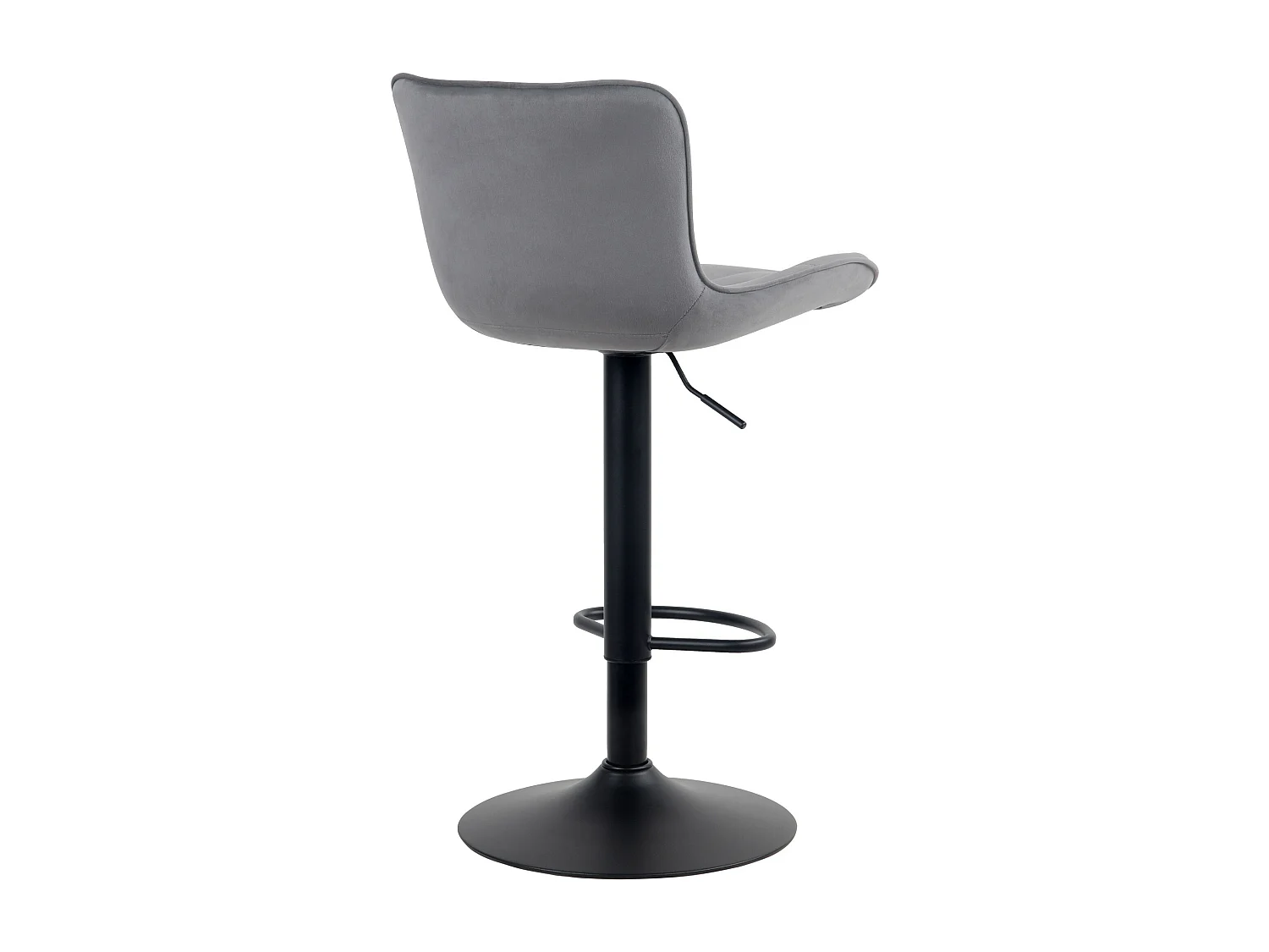 Lot de 2  Tabouret de bar - Velours - Gris foncé - Linus