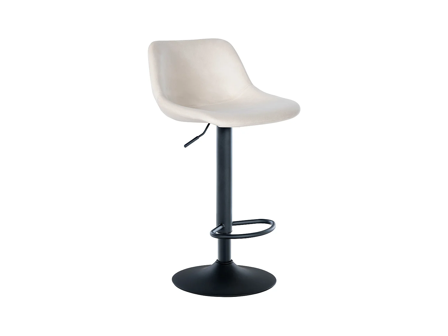 Tabouret de bar - Velours - Crème - Loft