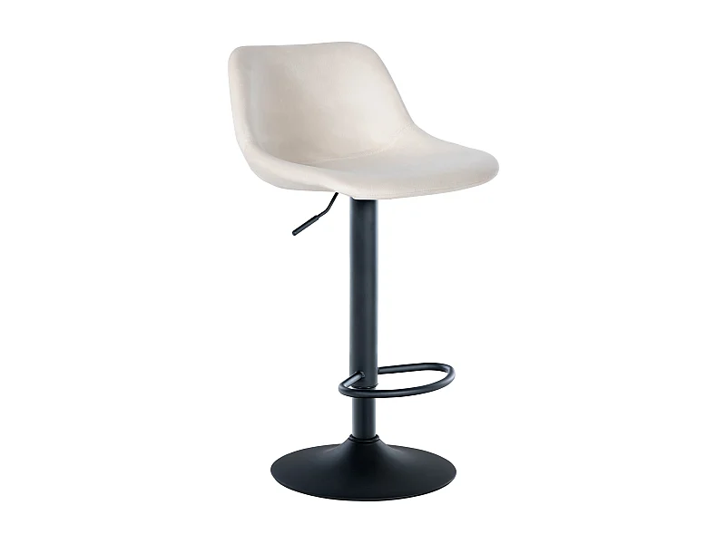 Tabouret de bar - Velours - Crème - Loft