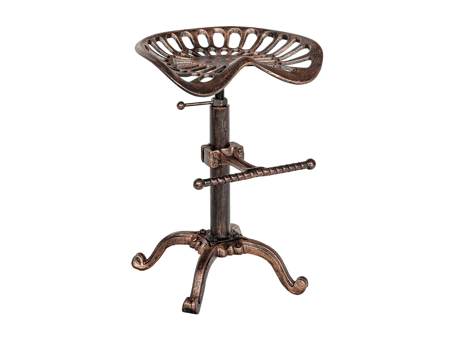 Lot de 2  Tabouret de bar - Métal & Gris - Bronze - Butch