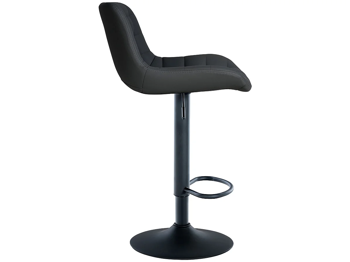 Lot de 2  Tabouret de bar - Similicuir - Noir - Tover