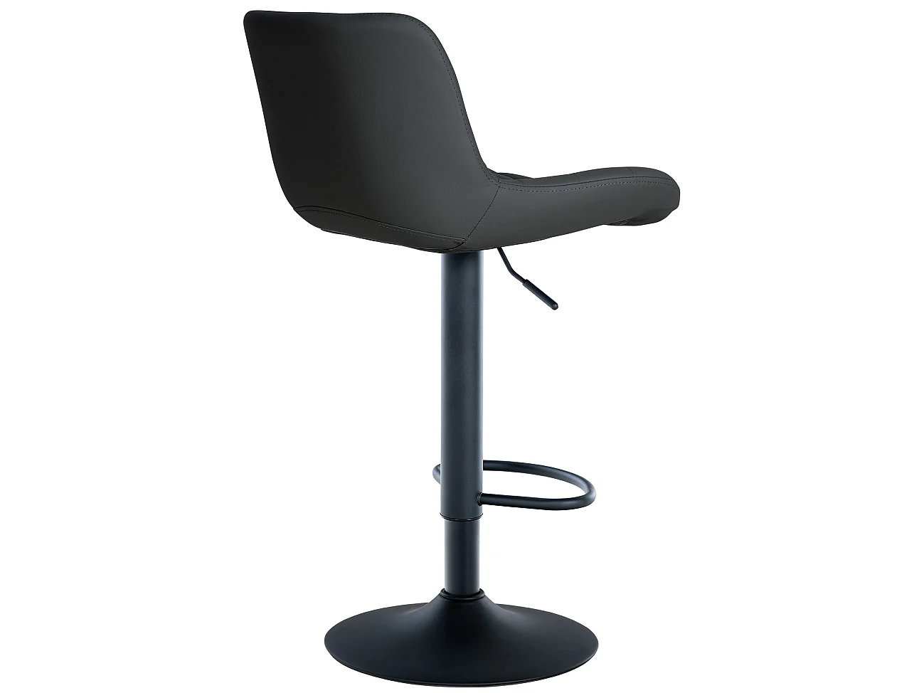 Lot de 2  Tabouret de bar - Similicuir - Noir - Tover