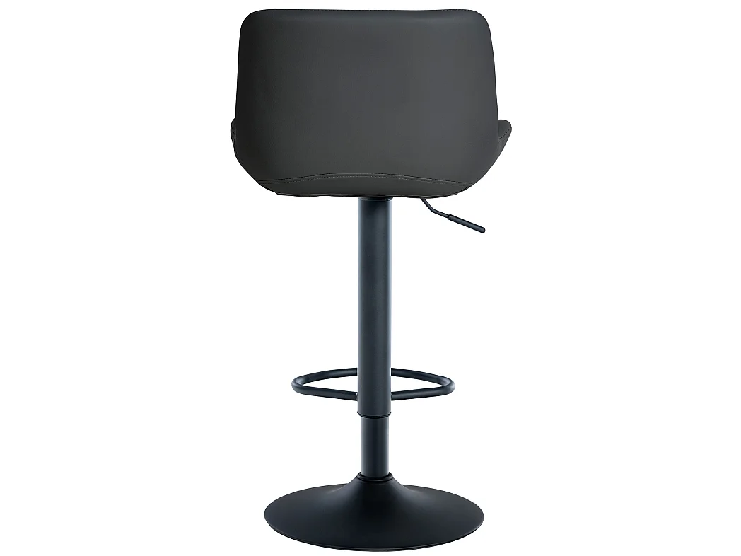 Lot de 2  Tabouret de bar - Similicuir - Noir - Tover