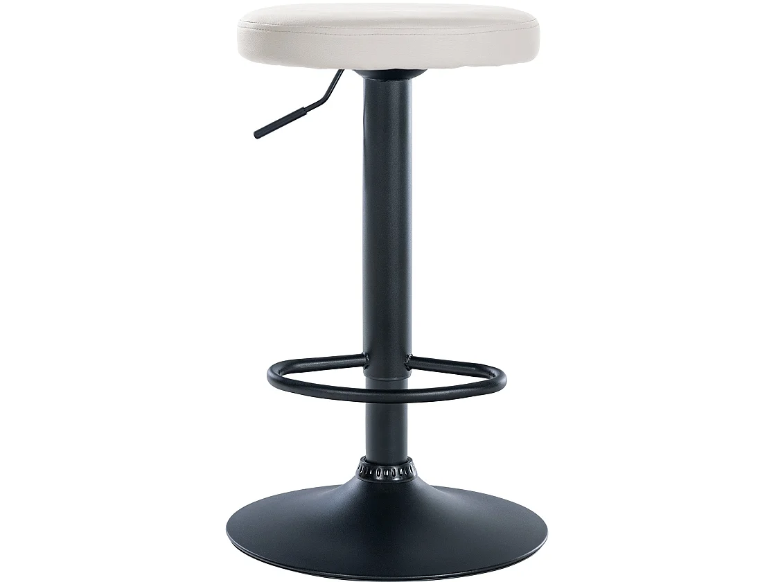 Lot de 2 Tabourets de bar - Similicuir & Métal - Blanc - Ponte