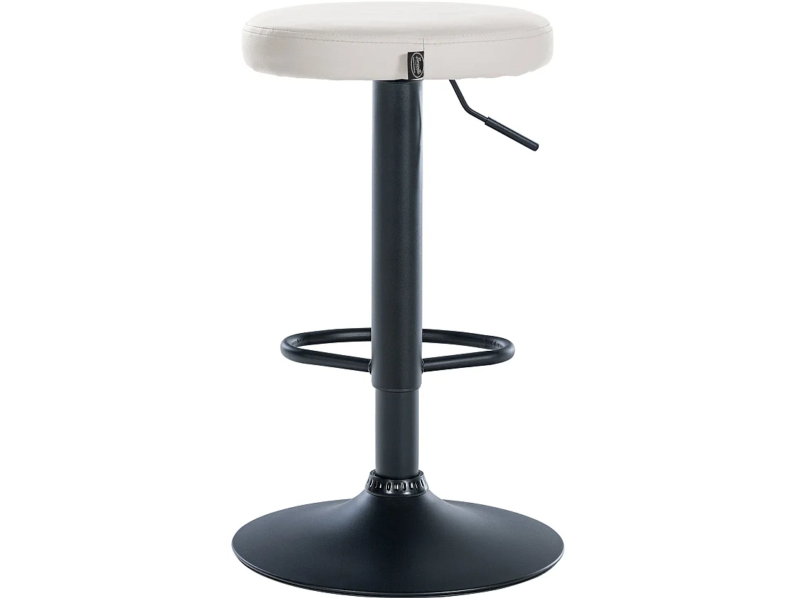 Lot de 2 Tabourets de bar - Similicuir & Métal - Blanc - Ponte