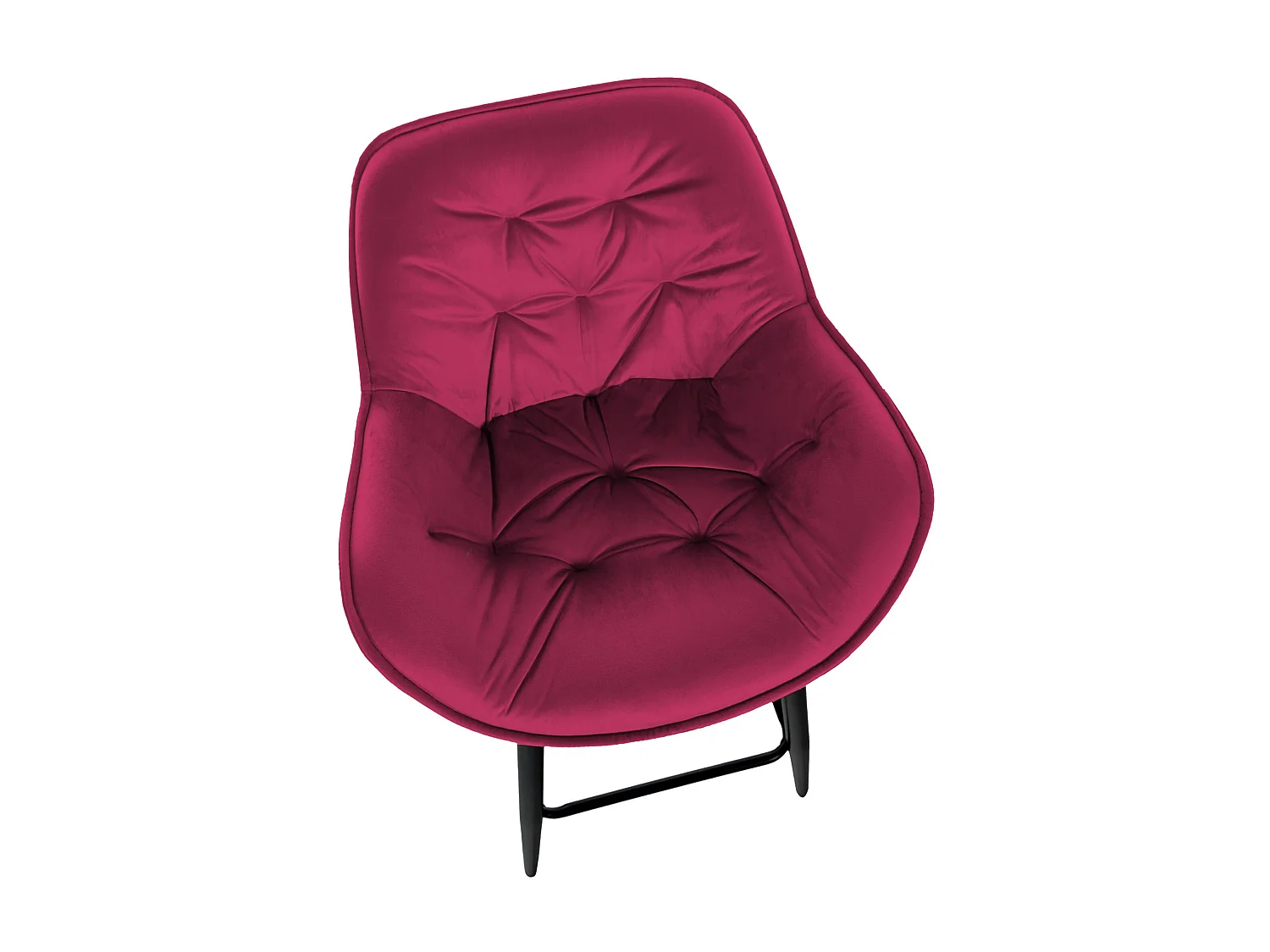 Lot de 2 Tabourets de bar - Velours & Métal noir mat - Violet - Gibson 76