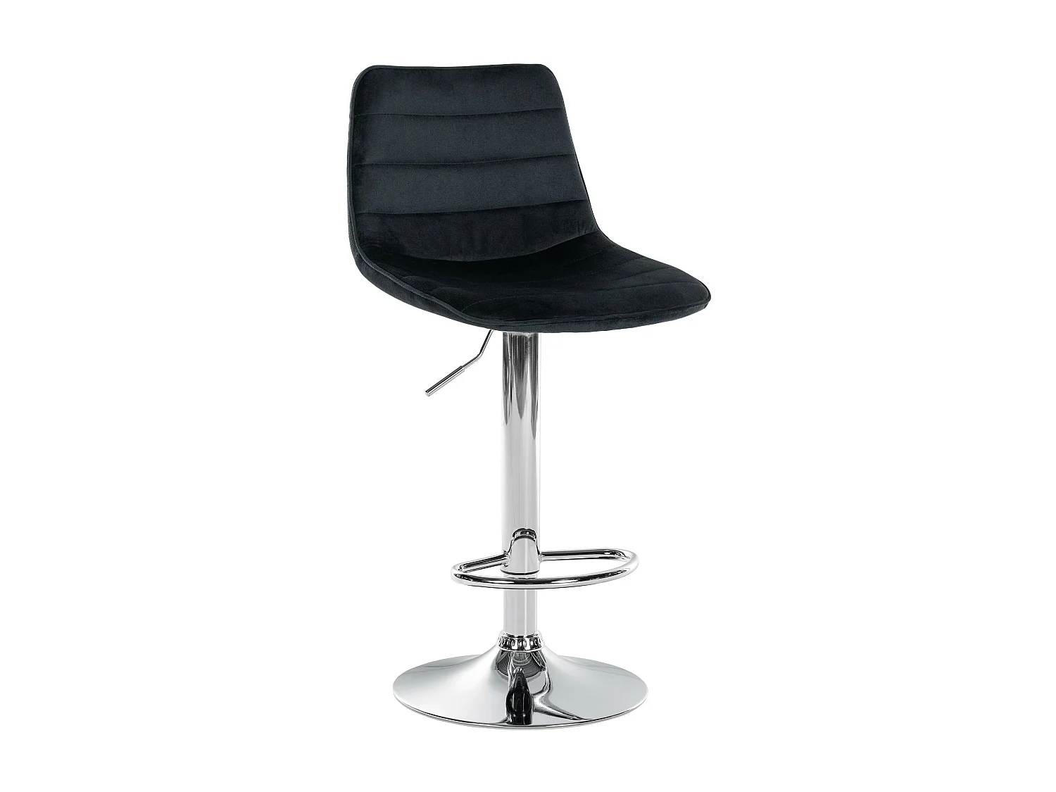 Tabouret de bar - Velours & Métal - Noir - Lex