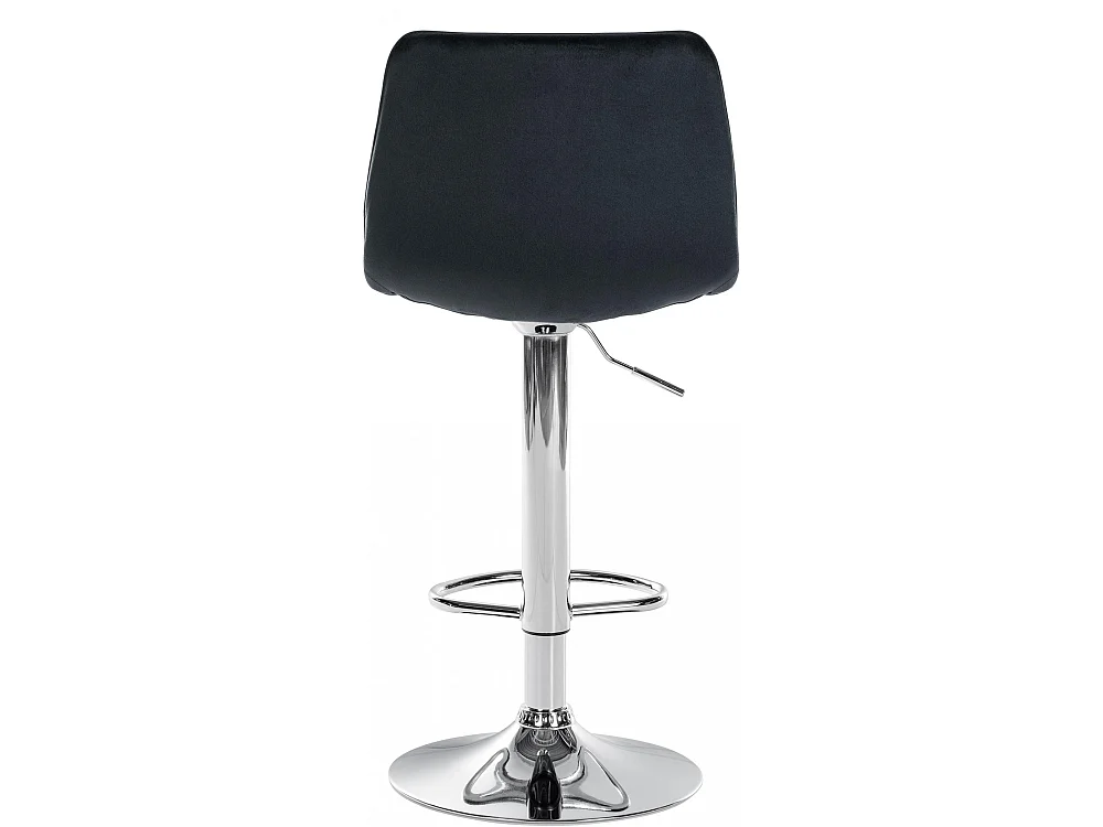 Tabouret de bar - Velours & Métal - Noir - Lex