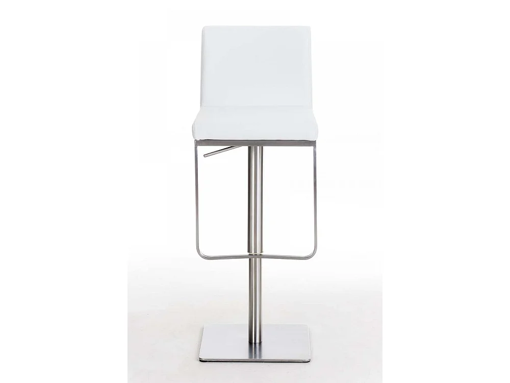 Lot de 2  Tabouret de bar - Similicuir & Acier inoxydable - Blanc - Panama