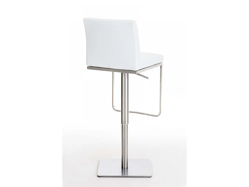 Lot de 2  Tabouret de bar - Similicuir & Acier inoxydable - Blanc - Panama