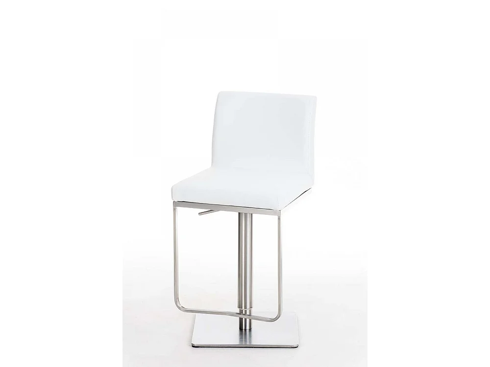 Lot de 2  Tabouret de bar - Similicuir & Acier inoxydable - Blanc - Panama